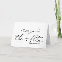 Sie sehen sich am Altar Braut Bräutigam Hochzeitst