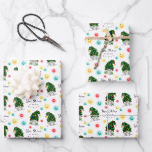 Sie sehen so helles Gnome-Wrapper Geschenkpapier Set