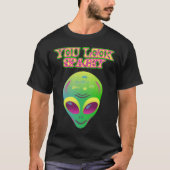 Sie sehen spektakuläre farbige Alien Grafik T-Shirt (Vorderseite)