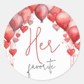 Sie, sein Lieblings-Snack-Brautparty Gefallen Runder Aufkleber (Vorderseite)