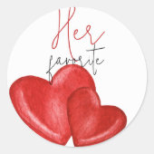 Sie, sein oder unser Lieblings-Brautparty Gefallen Runder Aufkleber (Vorderseite)