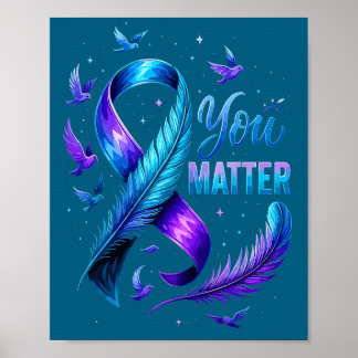 Sie Selbstmord Awareness Ribbon Schmetterling Für  Poster