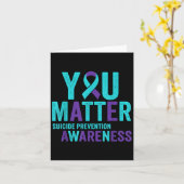 Sie Selbstmordpräventions-Bewusstseins-Schleife  Karte (Gelbe Blume)