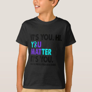 Sie Selbstmordpräventionsbewusstsein Türkis Lila B T-Shirt