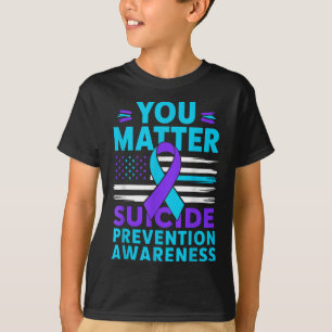 Sie Selbstmordpräventionsbewusstsein Türkis Lila B T-Shirt