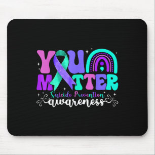 Sie Selbstmordpräventionsbewusstsein Türkis & Lila Mousepad