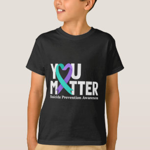 Sie Selbstmordpräventionsbewusstsein Türkis & Purp T-Shirt