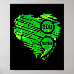 Sie Semicolon Herz Mental Health Awareness Women Poster