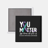 Sie Semikolon Selbstmordpräventionsbewusstseinswoc Magnet (Vorderseite/Rückseite)