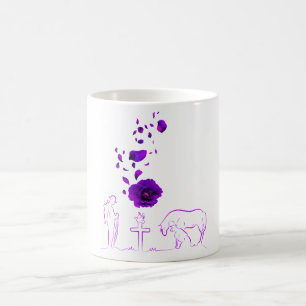 Sie servierten auch Lila Mohnerinnerung Kaffeetasse