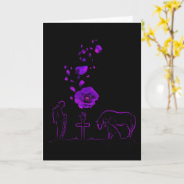 Sie servierten auch Lila Mohnerinnerung Karte