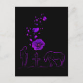 Sie servierten auch Lila Mohnerinnerung Postkarte (Vorderseite)