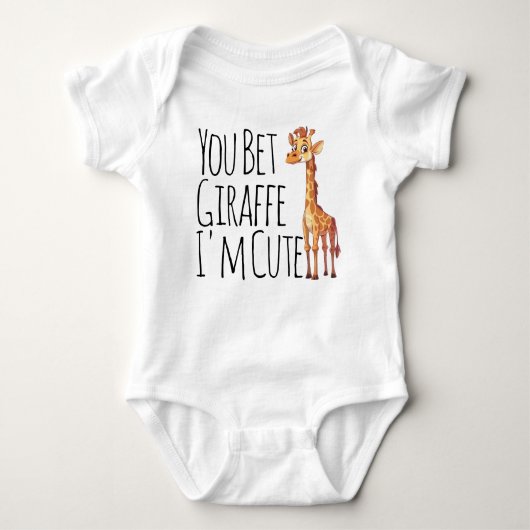 Sie setzen Giraffe, ich bin Niedlich Baby Strampler (Vorderseite)