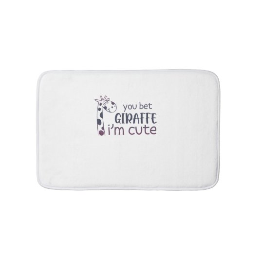 Sie setzen Giraffe, ich bin Niedlich Badematte (Vorderseite)