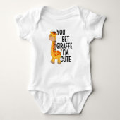 Sie setzen Giraffe, ich bin Niedlich, Funny Animal Baby Strampler (Vorderseite)