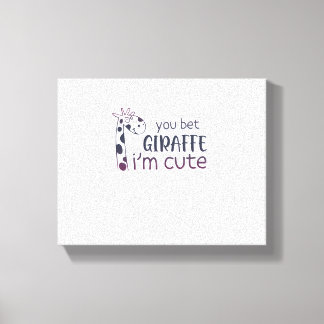 Sie setzen Giraffe, ich bin Niedlich Leinwanddruck