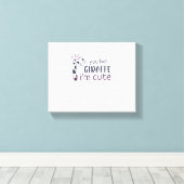 Sie setzen Giraffe, ich bin Niedlich Leinwanddruck (Insitu (Holzboden))