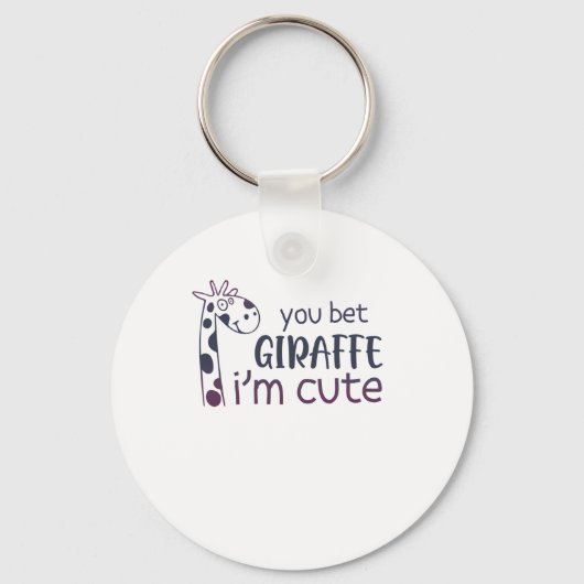 Sie setzen Giraffe, ich bin Niedlich Schlüsselanhänger (Vorderseite)