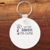 Sie setzen Giraffe, ich bin Niedlich Schlüsselanhänger (Vorderseite)