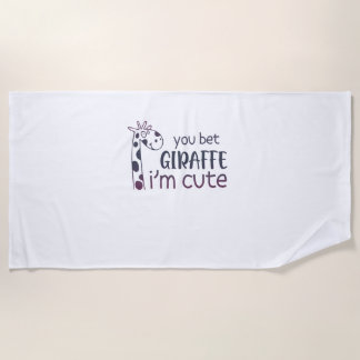 Sie setzen Giraffe, ich bin Niedlich Strandtuch