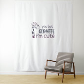 Sie setzen Giraffe, ich bin Niedlich Wandteppich (Beispiel)