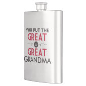 Sie setzten das große in große Großmutter ein Flachmann (Links)