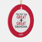 Sie setzten das große in große Großmutter ein Keramikornament (Rechts)