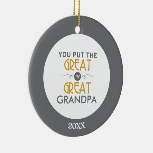 Sie setzten das große in großen Großvater ein Keramik Ornament (Rechts)