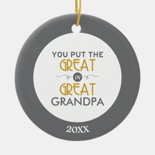 Sie setzten das große in großen Großvater ein Keramik Ornament (Vorne)