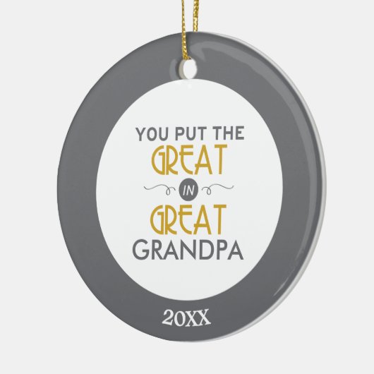 Sie setzten das große in großen Großvater ein Keramik Ornament (Links)