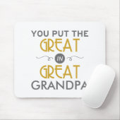 Sie setzten das große in großen Großvater ein Mousepad (Mit Mouse)
