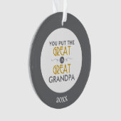 Sie setzten das große in großen Großvater ein Ornament (Vorderseite)
