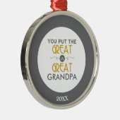 Sie setzten das große in großen Großvater ein Silbernes Ornament (Rechts)