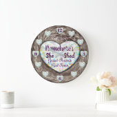 Sie Shed Diamonds Brown Pelzwerk! Große Uhr (Zuhause)