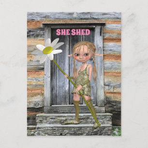 SIE SHED NIEDLICH ELF MIRL ART POSTCARD POSTKARTE
