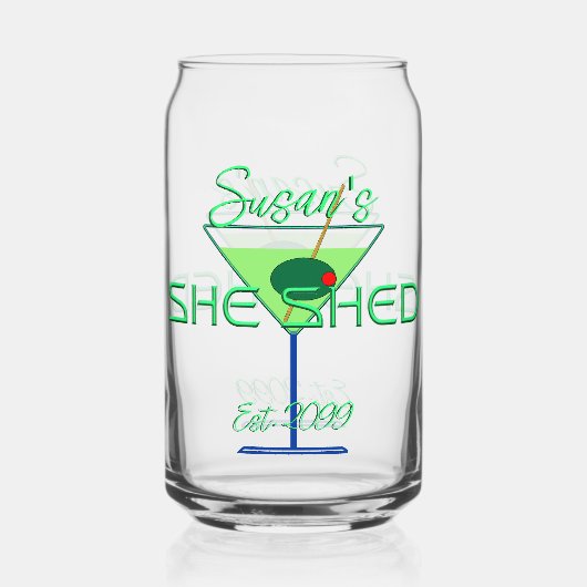 Sie Shed Pub Beer Can Brille Trinkbehälter Dosenglas (Vorderseite)