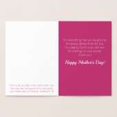 Sie Shines | Muttertagskarte Folienkarte (Innenseite)