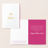 Sie Shines | Muttertagskarte Folienkarte (Anzeige)