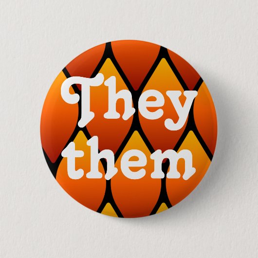 Sie/sie Dragon Scales Pronoun Button (Vorderseite)
