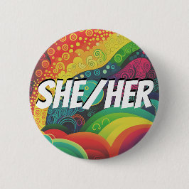 Sie/sie, er/Ihm, Rainbow Pronouns, individuell zug Button