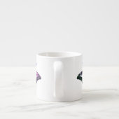 Sie/sie Frack-Schmetterling ohne Binärflagge Espressotasse (Rückseite)