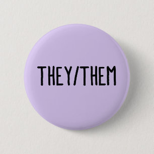 Sie/sie Geschlechts-neutraler Pronomen-Knopf Button