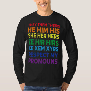 Sie sie ihr Er Ihm Seine sie ihr Pronos n T-Shirt