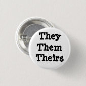 Sie/sie/ihr Pronomen-Knopf Button (Vorne & Hinten)
