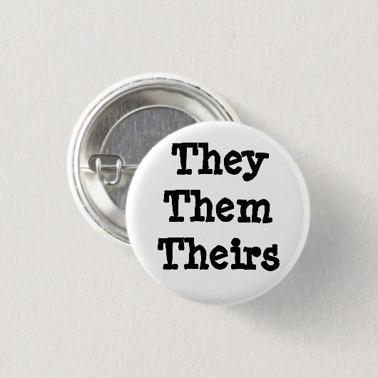 Sie/sie/ihr Pronomen-Knopf Button (Vorne & Hinten)