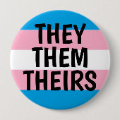 sie/sie/ihr Pronomentransport-Stolzflagge Button (Vorderseite)