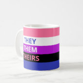 Sie/sie/ihr Pronomina Genderfluid Klassiker-Tasse Kaffeetasse (Vorderseite Links)