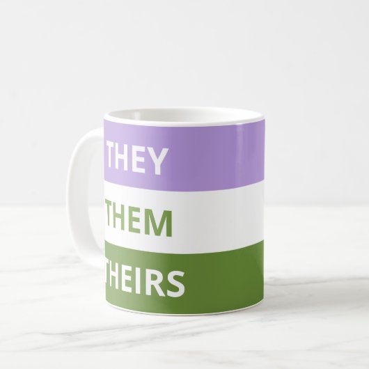 Sie/sie/ihr Pronomina Genderqueer Klassiker-Tasse Kaffeetasse (Vorderseite Links)