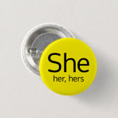 Sie, sie, ihr Pronouns-Knopf Button (Vorne & Hinten)