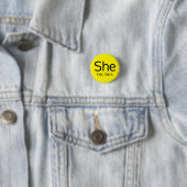 Sie, sie, ihr Pronouns-Knopf Button (Beispiel)